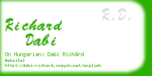 richard dabi business card